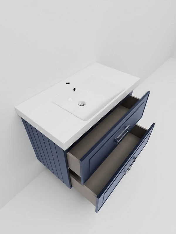 Тумба под раковину La Fenice Cubo Twin 100 FNC-01-CUB-BG-100-2 подвесная Синяя матовая