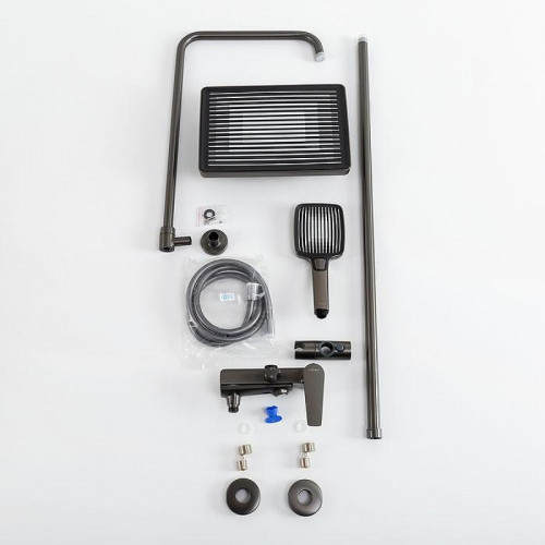 Душевая система Cezares Liner LINER-CVD-GM Оружейная сталь