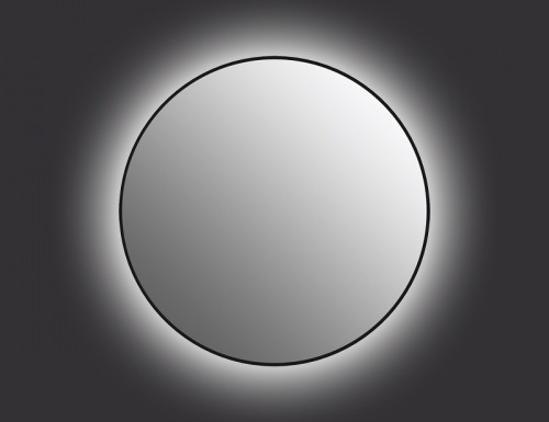 Зеркало Cersanit Eclipse 80 64147 с подсветкой Черное с датчиком движения стекло