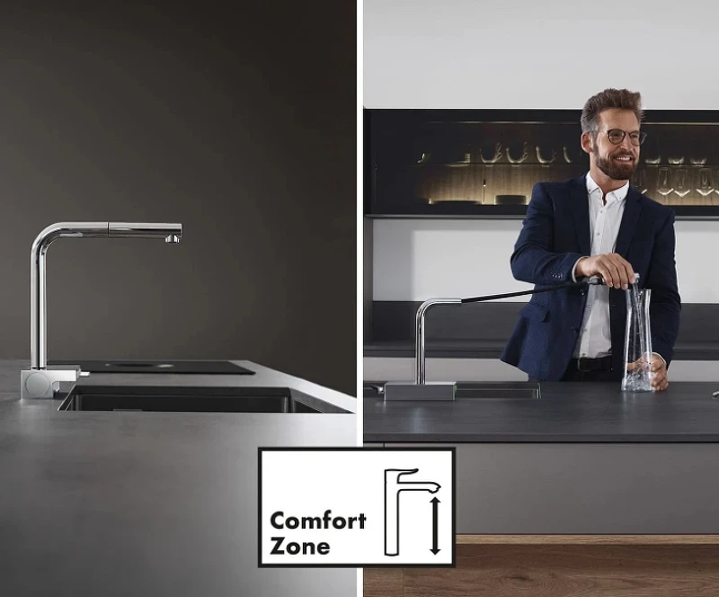 Смеситель для кухни Hansgrohe Aquno Select M81 73836000 Хром латунь