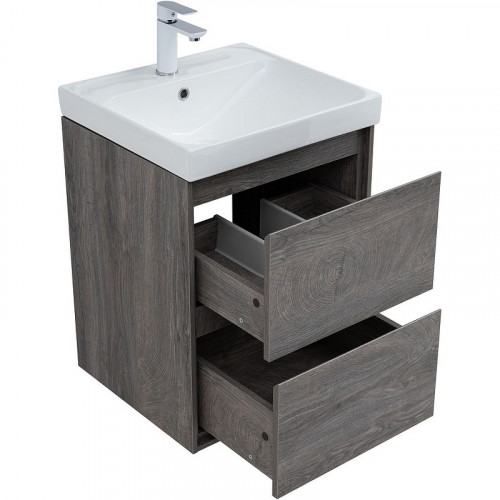 Тумба под раковину Aquanet Милан 50 336371 подвесная Дуб рошелье МДФ / ЛДСП