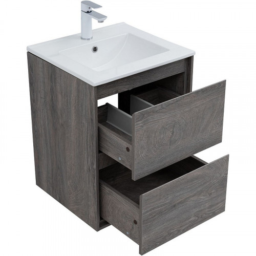Тумба под раковину Aquanet Милан 50 336371 подвесная Дуб рошелье МДФ / ЛДСП