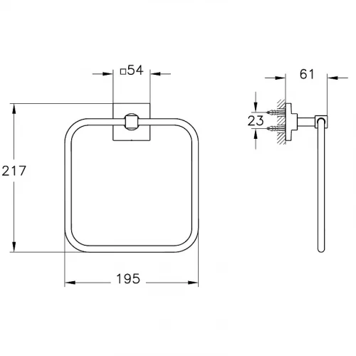 Кольцо для полотенец Vitra Root A44803 Хром