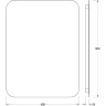 Зеркало Defesto Opti 60x80 DF 2817S с подсветкой 25W-3000К/Сенсорный выключатель/Теплый белый свет