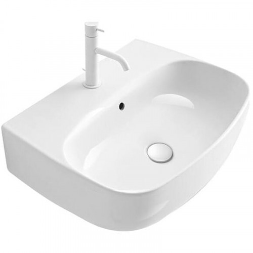 Раковина Kerasan Nolita 50 534001*1 Белая глянцевая фарфор подвесная, накладная