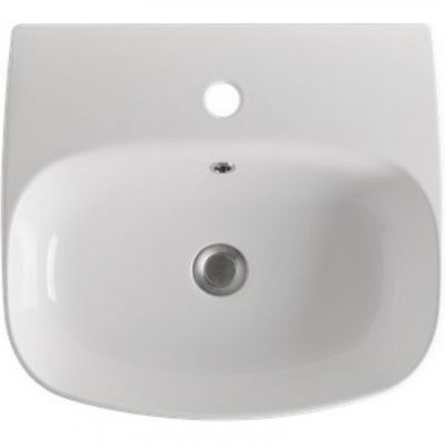 Раковина Kerasan Nolita 50 534001*1 Белая глянцевая фарфор подвесная, накладная