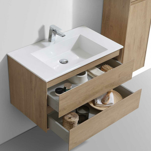 Тумба под раковину Vincea Luka 80 VMC-2L800NO подвесная N.Oak МДФ / ЛДСП