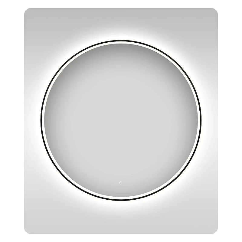 Зеркало Wellsee 7 Rays' Spectrum 100 172200270 с подсветкой цвет Черный матовый с сенсорным выключателем