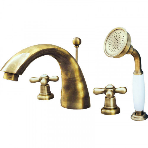 Смеситель на борт ванны Rav Slezak Morava retro MK169.5SSM Бронза латунь