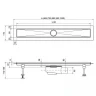 Душевой лоток Timo Drain System 70 DS230207/17 с решеткой Золото матовое / под плитку