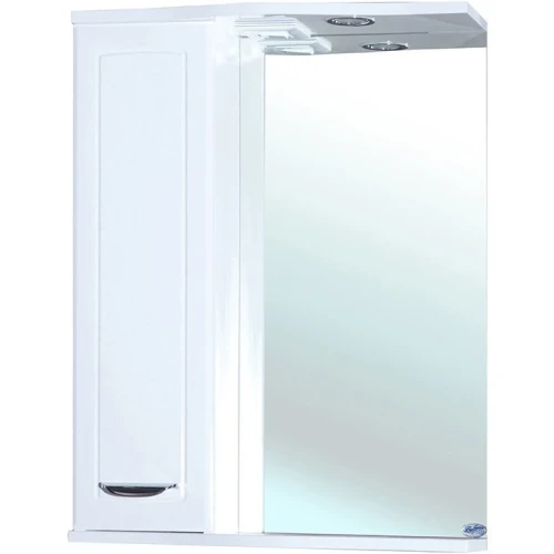 Зеркало со шкафом Bellezza Классик 50 L 4611906002010 с подсветкой Белое МДФ / ЛДСП, стекло