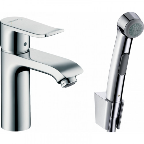 Смеситель для раковины Hansgrohe Metris 31285000 с гигиеническим душем Хром латунь