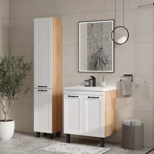 Шкаф пенал Equil Lago 35 pnLAGO35-04 цвет Белый Дуб сонома