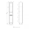 Шкаф пенал Equil Lago 35 pnLAGO35-04 цвет Белый Дуб сонома