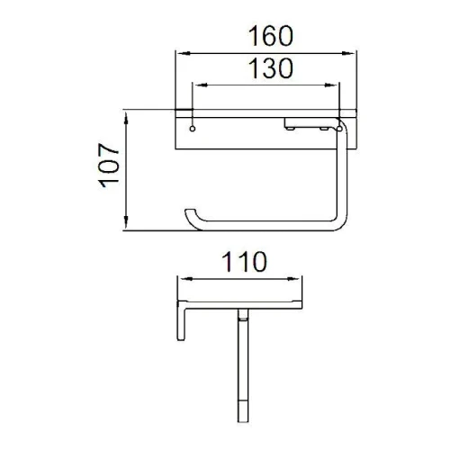 Держатель туалетной бумаги Frap F30603-19 с полкой цвет Оружейная сталь