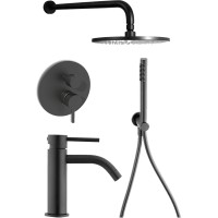 Комплект смесителей Paffoni Light KITLIG018NO071 Черный матовый латунь