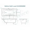 Чугунная ванна Delice Haiti Luxe 150x80 DLR230636R с отверстиями под ручки без антискользящего покрытия