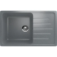 Кухонная мойка Ulgran Classic U-400-309 Темно-серая искусственный камень (литьевой мрамор) встраиваемый