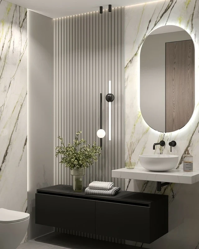 Столешница под раковину Boheme Armadi Art Flat 60 869-060-CLCT Белый мрамор искусственный камень (литьевой мрамор)
