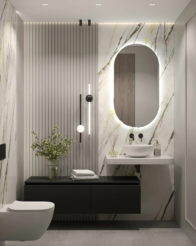 Столешница под раковину Boheme Armadi Art Flat 60 869-060-CLCT Белый мрамор искусственный камень (литьевой мрамор)