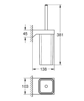 Ершик для унитаза Grohe Selection Cube 40857000 Хром