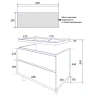 Тумба с раковиной Azario Ника 70 CS00089990 цвет Белый глянцевый