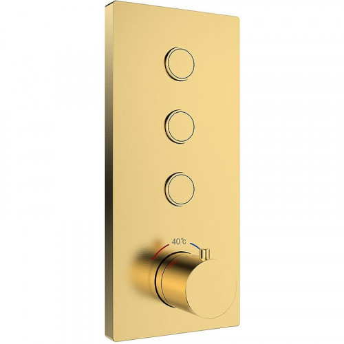 Душевая система Vincea VSFW-433T1BG с термостатом Брашированное золото латунь встраиваемый