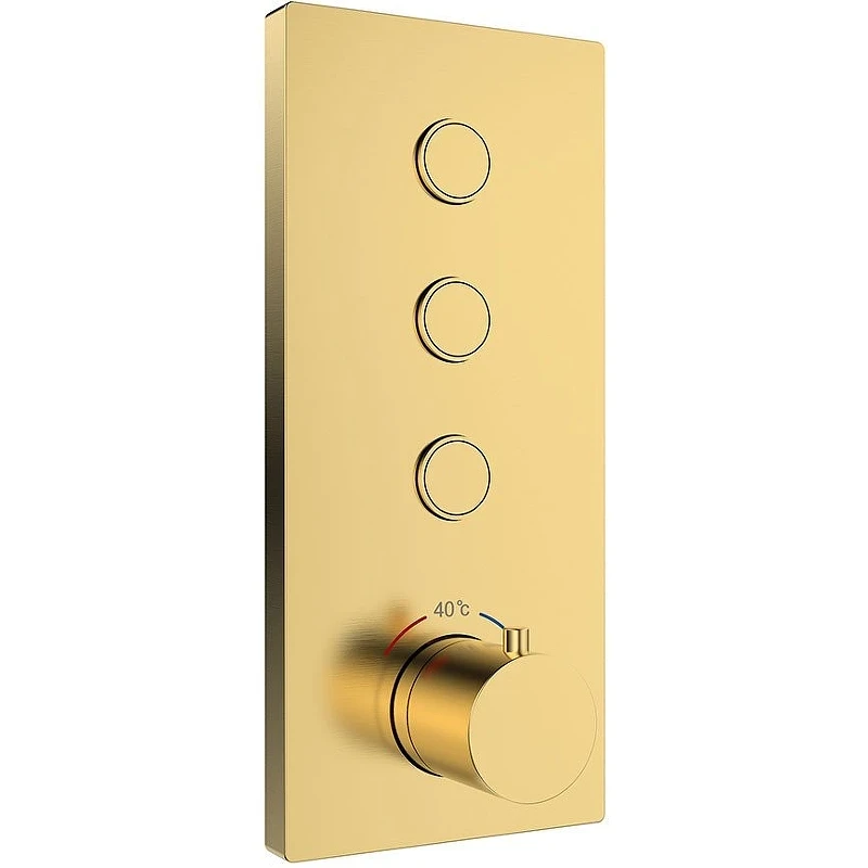 Душевая система Vincea VSFW-433T1BG с термостатом Брашированное золото латунь встраиваемый