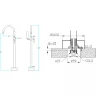 Смеситель для ванны Boheme Uno 469-MW Белый матовый латунь на пол