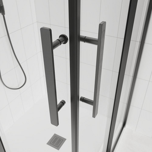 Душевой уголок Veconi Evo 300 GR 100х90 E3-GR-10090-12-C9 профиль Графит брашированный стекло тонированное матовое