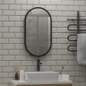 Зеркало Континент Prime 450х800 ЗЛП2199 с подсветкой Черное с сенсорным выключателем МДФ / ЛДСП, стекло