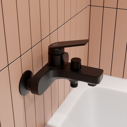 Смеситель для ванны Ростовская Мануфактура Сантехники PL7BL-009E цвет Черный