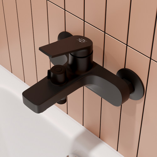 Смеситель для ванны Ростовская Мануфактура Сантехники PL7BL-009E цвет Черный