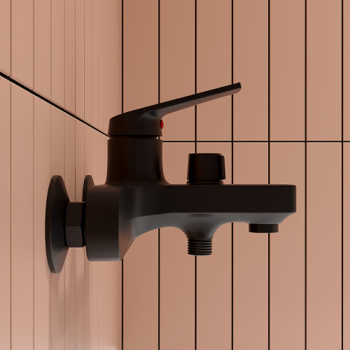 Смеситель для ванны Ростовская Мануфактура Сантехники PL7BL-009E цвет Черный