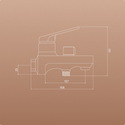 Смеситель для ванны Ростовская Мануфактура Сантехники PL7BL-009E цвет Черный