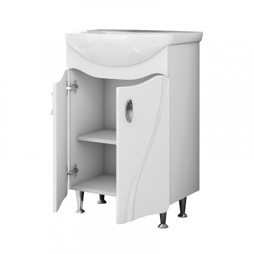 Тумба под раковину Mixline Лима 55 550495 цвет Белый