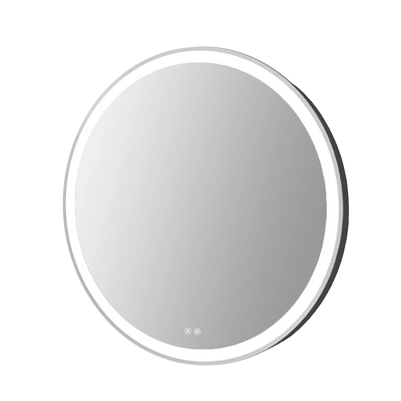 Зеркало Azario Юлия 80 АZ-LED013125 с подсветкой цвет Черный матовый с сенсорным выключателем