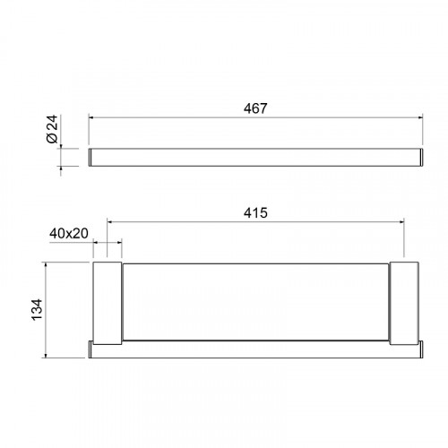 Стеклянная полка Timo Luiro 18572/17 цвет Золото матовое