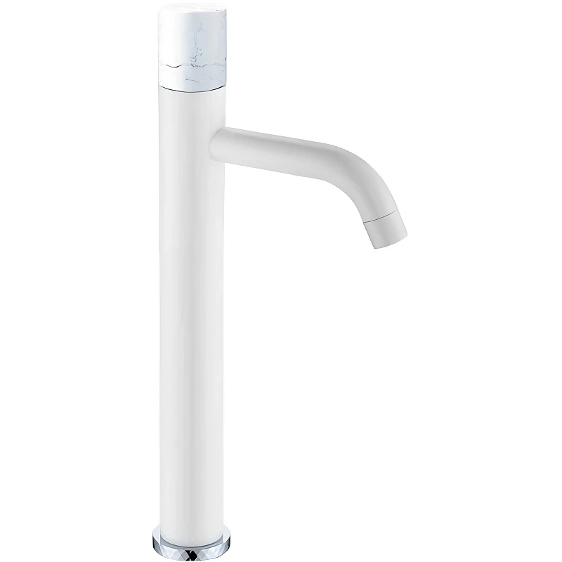 Смеситель для раковины Boheme Stick 122-W-MR-WHITE Белый латунь