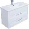 Тумба под раковину Aquanet Бостон 100 М 209678 подвесная Белый матовый МДФ / ЛДСП