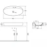 Раковина Azzurra Elegance Circle 90 ELLA090440CMBI/(ECI90M bi)*1 Белая