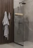 Душевая перегородка Timo TP-1190/03F-8 1190x1950 T11 в узком профиле Черный стекло матовое