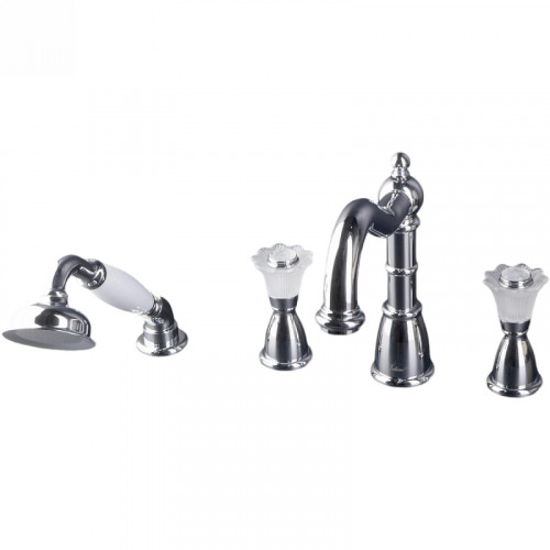 Смеситель на борт ванны Boheme Camelia 396 Хром латунь