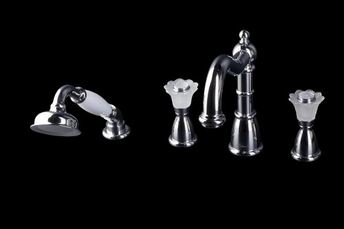 Смеситель на борт ванны Boheme Camelia 396 Хром латунь