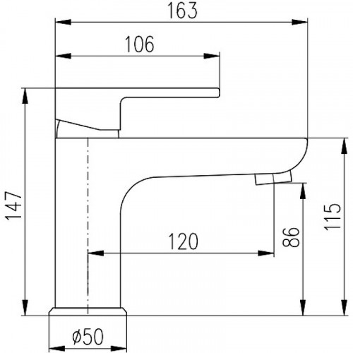Смеситель для раковины Rav Slezak Vltava VT426.5CMATZ Черный матовый Золото латунь