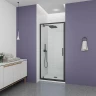 Душевая дверь Veconi Ottimo 90 OP30B-90-01-C9 профиль Черный матовый стекло прозрачное