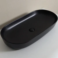 Раковина-чаша CeramaLux 60 78327-1MB Черная матовая фаянс накладная