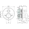 Душевая система Ideal Standard Ceraline BD192XG Черная матовая латунь встраиваемый