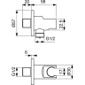 Душевая система Ideal Standard Ceraline BD192XG Черная матовая латунь встраиваемый