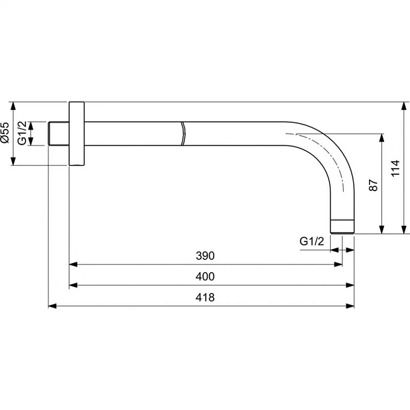 Душевая система Ideal Standard Ceraline BD192XG Черная матовая латунь встраиваемый